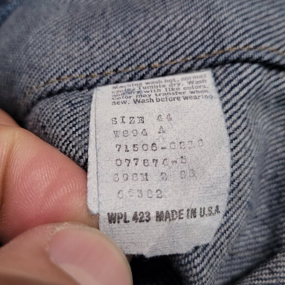 Vintage Levi's Type III Trucker 1980s 1990s Jean Denim Jacket - Made in USA! - Picture 5 of 5